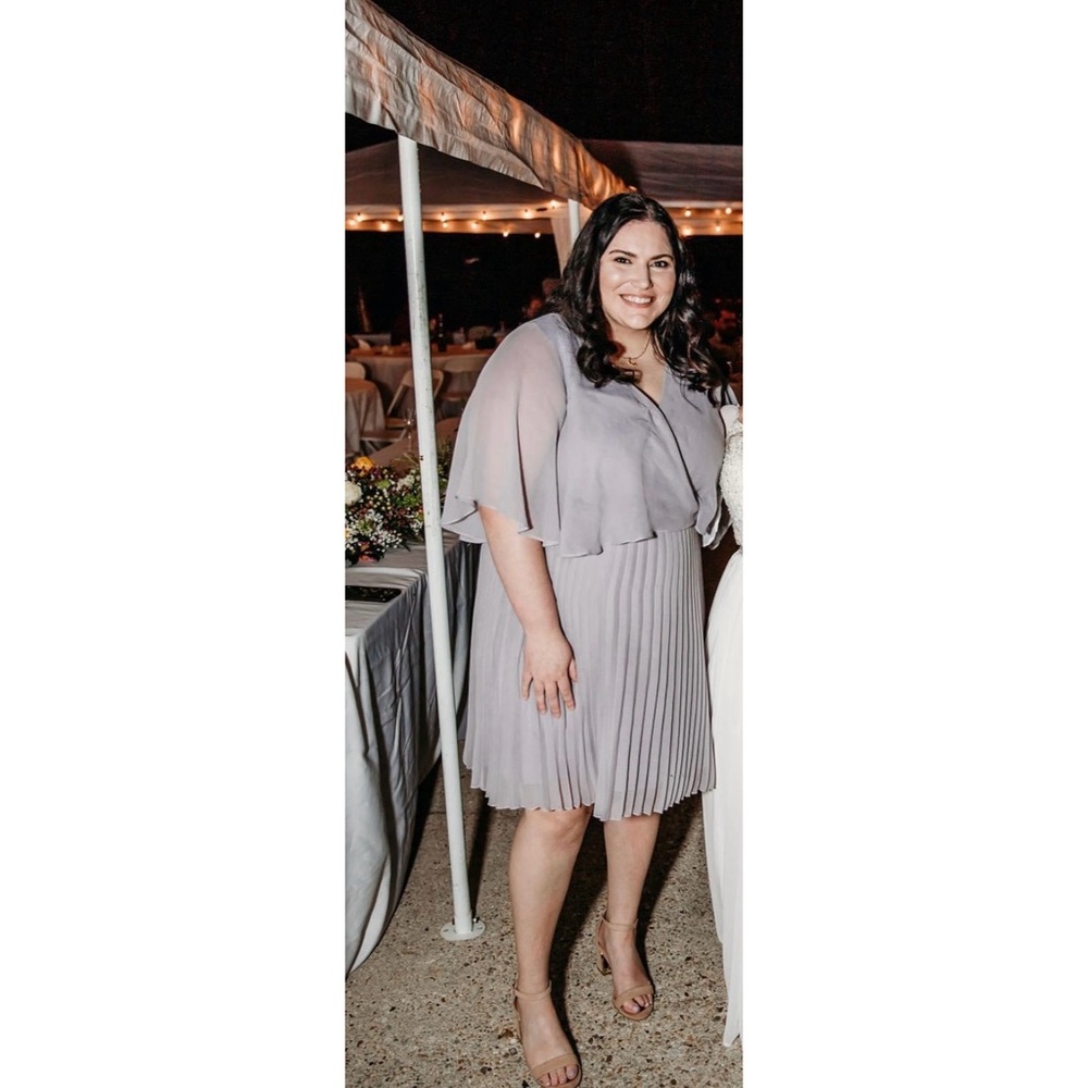 ASOS Plus Size Light Purple Pleated Dress
